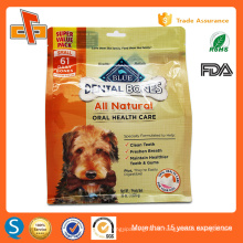 Eco gusset lateral stand up ziplock alimentos para mascotas bolsa de embalaje 1kg 2kg 3kg